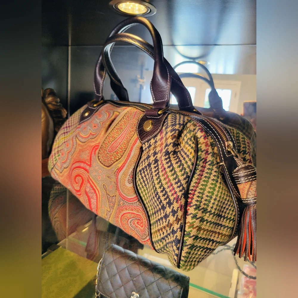 🌟``SOLD SOLD SOLD 🌟 ~~~ETRO Vintage Tapestry Satchel – - Picture 3 of 16
